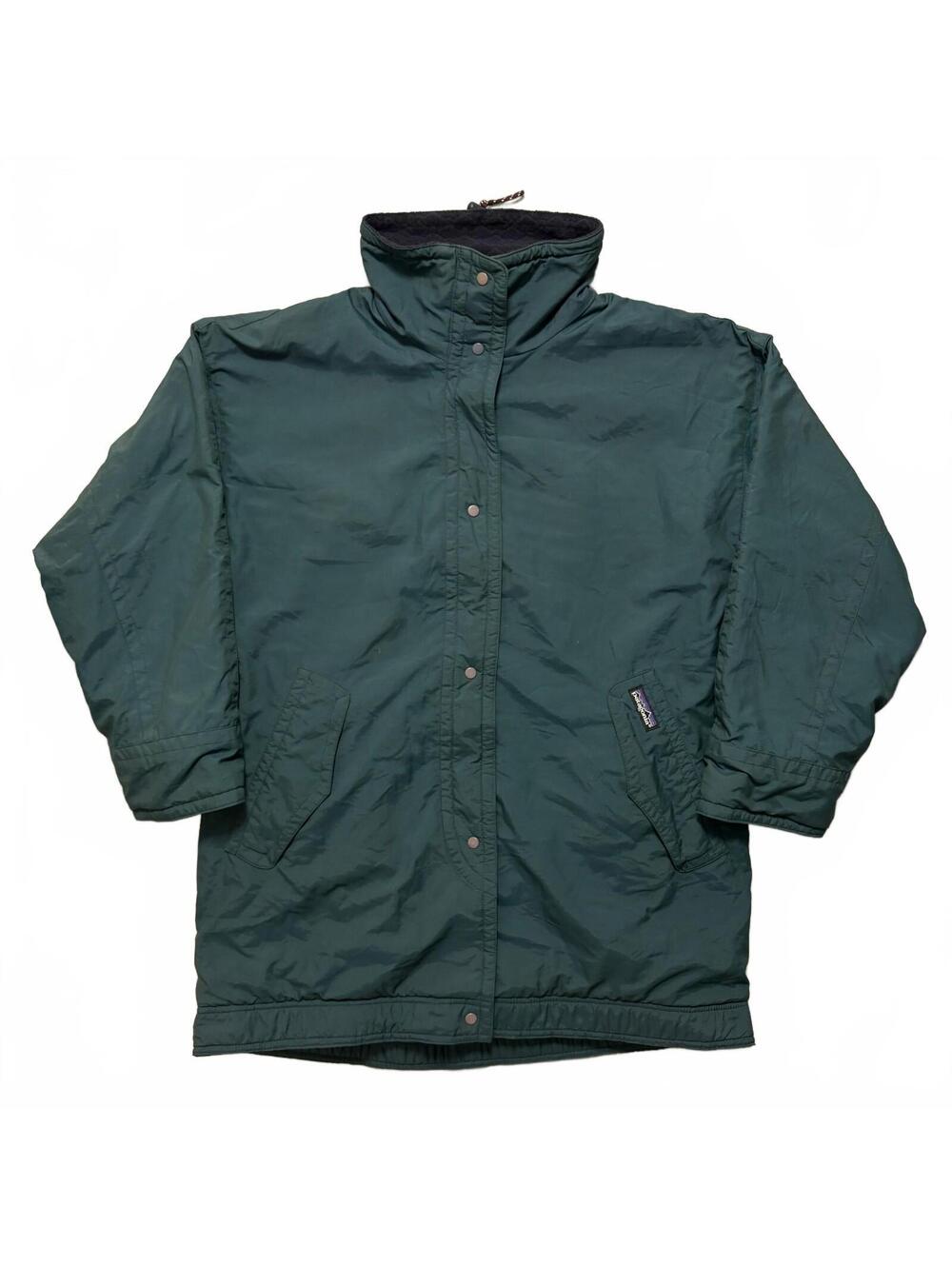 VTG 90's Patagonia Women's Insulated Parka Jacket S Dark Green Nylon Outdoor